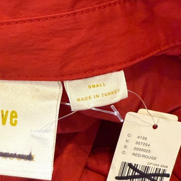 New! Maeve x Anthropologie Utility Shirt Dress Red 3421 - Picture 9 of 12